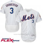 Maglia Baseball Uomo New York Mets Curtis Granderson 3 Bianco Flex Base Autentico Collezione Giocatore