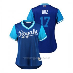 Maglia Baseball Donna Kansas City Royals Hunter Dozier 2018 Llws Players Weekend Doz Royal