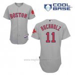 Maglia Baseball Uomo Boston Red Sox 11 Clay Buchholz Grigio Cool Base