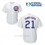Maglia Baseball Uomo Chicago Cubs 21 Sammy Sosa Bianco 1ªCool Base