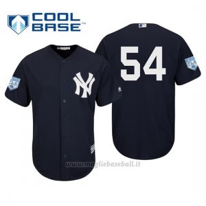 Maglia Baseball Uomo New York Yankees Aroldis Chapman Cool Base Entrenamiento De Primavera 2019 Blu