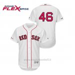Maglia Baseball Uomo Boston Red Sox Craig Kimbrel 150th Aniversario Patch Flex Base Bianco