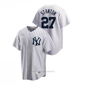 Maglia Baseball Uomo New York Yankees Giancarlo Stanton Cooperstown Collection Primera Bianco