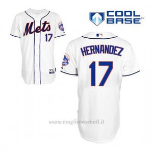 Maglia Baseball Uomo New York Mets Keith Hernandez 17 Bianco Alterner Cool Base