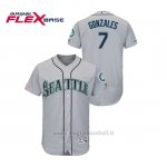 Maglia Baseball Uomo Seattle Mariners Marco Gonzales 150th Aniversario Patch Autentico Flex Base Grigio