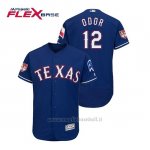 Maglia Baseball Uomo Texas Rangers Rougned Odor Flex Base Entrenamiento De Primavera 2019 Blu
