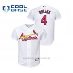 Maglia Baseball Bambino St. Louis Cardinals 4 Yadier Molina Cool Base Majestic Primera Replica Bianco