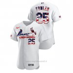 Maglia Baseball Uomo St. Louis Cardinals Dexter Fowler 2020 Stars & Stripes 4th of July Bianco