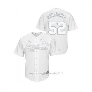 Maglia Baseball Hombre St. Louis Cardinals 52 Michael Wacha 2019 Players Weekend Replica Bianco