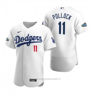 Maglia Baseball Uomo Los Angeles Dodgers A.j. Pollock Autentico 2020 Primera Bianco