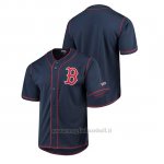 Maglia Baseball Uomo Boston Red Sox Button-down Stitches Team Color Blu
