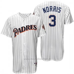 Maglia Baseball Uomo San Diego Padres Derek Norris Bianco Turn Back The Clock