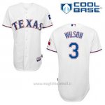 Maglia Baseball Uomo Texas Rangers Russell Wilson 3 Bianco 1ªCool Base