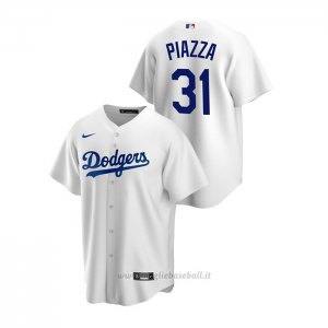 Maglia Baseball Uomo Los Angeles Dodgers Mike Piazza Replica Primera Bianco