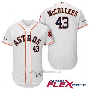 Maglia Baseball Uomo Houston Astros 2017 Postseason Lance Mccullers Bianco Flex Base