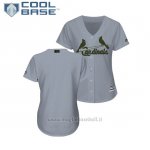 Maglia Baseball Donna St. Louis Cardinals 2018 Dia de los Caidos Cool Base Grigio
