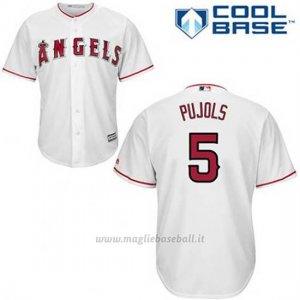 Maglia Baseball Uomo Los Angeles Angels Albert Pujols 5 Bianco 1ªCool Base