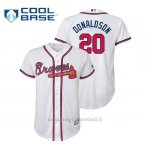Maglia Baseball Bambino Atlanta Braves Josh Donaldson Cool Base Official 1ªBlanco