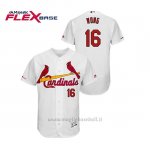 Maglia Baseball Uomo St. Louis Cardinals Kolten Wong 150th Aniversario Patch Flex Base Bianco