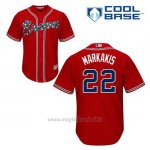 Maglia Baseball Uomo Atlanta Braves 22 Nick Markakis Rosso Alterner Cool Base