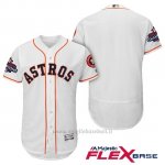 Maglia Baseball Uomo Houston Astros 2017 World Series Campione Bianco Flex Base