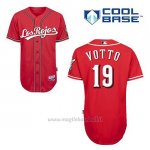 Maglia Baseball Uomo Cincinnati Reds Joey Votto 19 Rosso Los Cool Base
