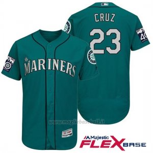 Maglia Baseball Uomo Seattle Mariners 23 Nelson Cruz Aqua 2017 Flex Base