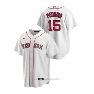 Maglia Baseball Uomo Boston Red Sox Dustin Pedroia Replica Primera Bianco