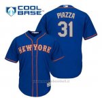 Maglia Baseball Uomo New York Mets Mike Piazza 31 Blu Alterner Cool Base