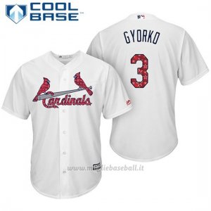 Maglia Baseball Uomo St. Louis Cardinals 2017 Estrellas y Rayas Jedd Gyorko Bianco Cool Base