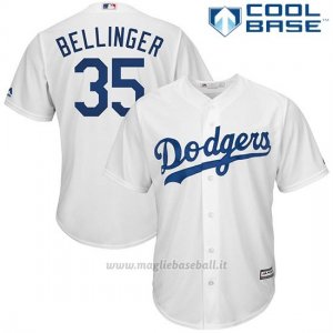 Maglia Baseball Uomo Los Angeles Dodgers Cody Bellinger Bianco Cool Base