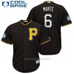 Maglia Baseball Uomo Pittsburgh Pirates Starling Marte Nero 2017 Allenamento Primaverile Cool Base Giocatore