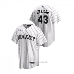 Maglia Baseball Uomo Colorado Rockies Sam Hilliard Replica Primera Bianco