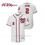 Maglia Baseball Uomo Washington Nationals Adam Eaton 150th Aniversario Patch Flex Base Bianco