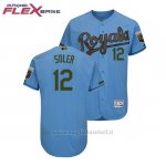 Maglia Baseball Uomo Toronto Blue Jays Jorge Soler 2018 Dia de los Caidos Flex Base Blu