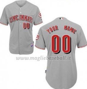 Maglia Baseball Donna Cincinnati Reds Personalizzate Grigio