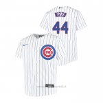 Maglia Baseball Bambino Chicago Cubs Anthony Rizzo Replica Primera Bianco