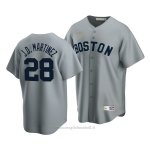 Maglia Baseball Uomo Boston Red Sox J.d. Martinez Cooperstown Collection Road Grigio
