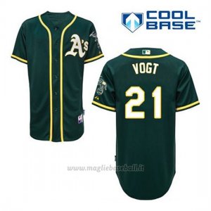 Maglia Baseball Uomo Oakland Athletics Stephen Vogt 21 Verde Alterner Cool Base