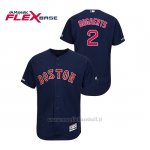 Maglia Baseball Uomo Boston Red Sox Xander Bogaerts 150th Aniversario Patch Autentico Flex Base Blu