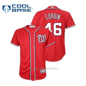 Maglia Baseball Bambino Washington Nationals Patrick Corbin Cool Base Replica Alternato Rojo