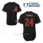 Maglia Baseball Uomo Arizona Diamondbacks 24 Yasmany Tomas Nero Alterner Cool Base