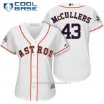 Maglia Baseball Donna Houston Astros 2017 World Series Lance Mccullers Bianco Cool Base