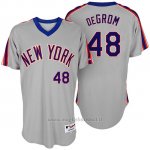 Maglia Baseball Uomo New York Mets New York Met Jacob Degrom Turn Back The Clock Grigio