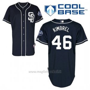 Maglia Baseball Uomo San Diego Padres Craig Kimbrel 46 Blu Blu Alterner Cool Base