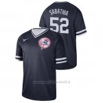 Maglia Baseball Uomo New York Yankees C.c. Sabathia Cooperstown Collection Legend Blu
