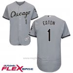 Maglia Baseball Uomo Chicago White Sox 1 Adam Eaton Grigio Autentico Collezione Flex Base