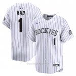 Maglia Baseball Uomo Colorado Rockies #1 Dad Home Limited Bianco