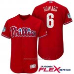 Maglia Baseball Uomo Philadelphia Phillies Ryan Howard Scarlet 2017 Allenamento Primaverile Flex Base Giocatore