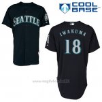 Maglia Baseball Uomo Seattle Mariners Hisashi Iwakuma 18 Blu Blu Alterner Cool Base